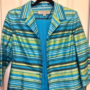 Kasper Multicolor Striped Blazer and Pants